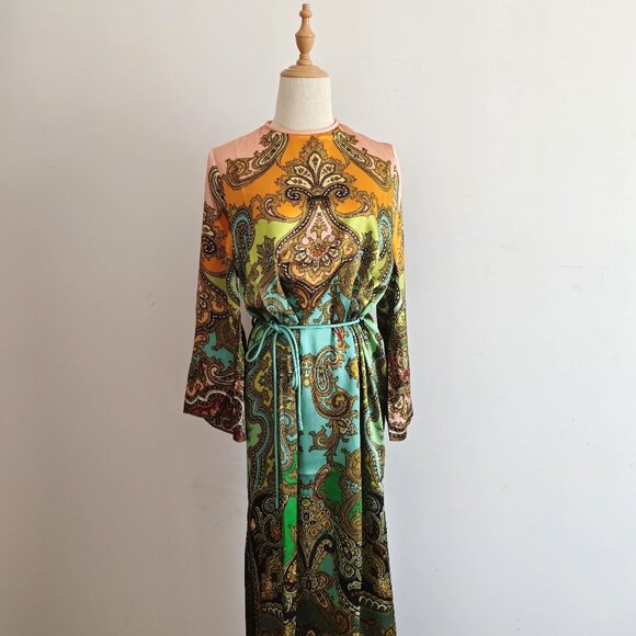 ALEMAISNEW SEASON Follow Clemenza Midi Dress in Silk - Picture 3 of 8